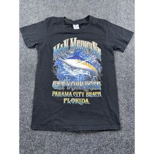Man Medicine Marlin Fishing T-Shirt Panama City Beach Florida Sz S
